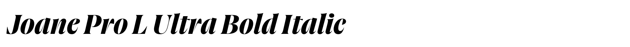 Joane Pro L Ultra Bold Italic image